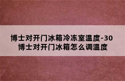 博士对开门冰箱冷冻室温度-30 博士对开门冰箱怎么调温度